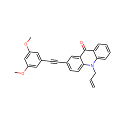 C=CCn1c2ccccc2c(=O)c2cc(C#Cc3cc(OC)cc(OC)c3)ccc21 ZINC000036388930