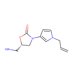 C=CCn1ccc(N2C[C@H](CN)OC2=O)c1 ZINC000073224153