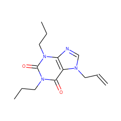 C=CCn1cnc2c1c(=O)n(CCC)c(=O)n2CCC ZINC000028757553