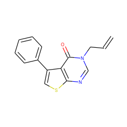 C=CCn1cnc2scc(-c3ccccc3)c2c1=O ZINC000000144778