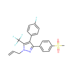 C=CCn1nc(-c2ccc(S(C)(=O)=O)cc2)c(-c2ccc(F)cc2)c1C(F)(F)F ZINC000000836399