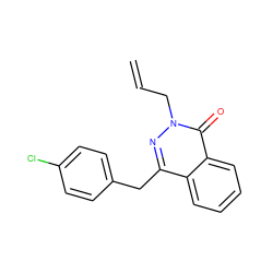 C=CCn1nc(Cc2ccc(Cl)cc2)c2ccccc2c1=O ZINC000034821348