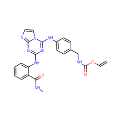 C=COC(=O)NCc1ccc(Nc2nc(Nc3ccccc3C(=O)NC)nc3nccn23)cc1 ZINC000299862064