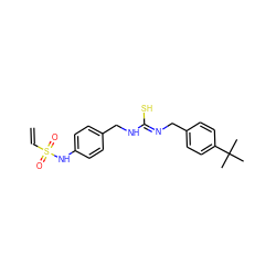 C=CS(=O)(=O)Nc1ccc(CN/C(S)=N/Cc2ccc(C(C)(C)C)cc2)cc1 ZINC000028465005