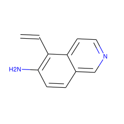 C=Cc1c(N)ccc2cnccc12 ZINC000013488997