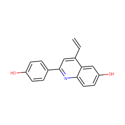 C=Cc1cc(-c2ccc(O)cc2)nc2ccc(O)cc12 ZINC000028528547