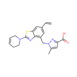 C=Cc1cc(Cn2nc(C(=O)O)cc2C)c2nc(N3CC=CCC3)sc2c1 ZINC000208119915