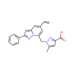 C=Cc1cc(Cn2nc(C(=O)O)cc2C)n2nc(-c3ccccc3)cc2c1 ZINC001772632096