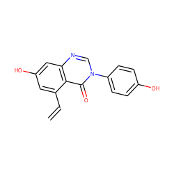 C=Cc1cc(O)cc2ncn(-c3ccc(O)cc3)c(=O)c12 ZINC000013685471