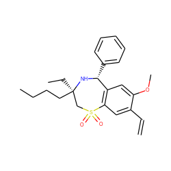 C=Cc1cc2c(cc1OC)[C@@H](c1ccccc1)N[C@](CC)(CCCC)CS2(=O)=O ZINC000147751891