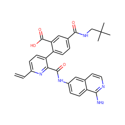 C=Cc1ccc(-c2ccc(C(=O)NCC(C)(C)C)cc2C(=O)O)c(C(=O)Nc2ccc3c(N)nccc3c2)n1 ZINC000096283228