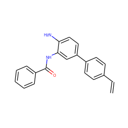 C=Cc1ccc(-c2ccc(N)c(NC(=O)c3ccccc3)c2)cc1 ZINC000049783942