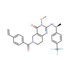 C=Cc1ccc(C(=O)N2CCc3nc(N[C@@H](C)c4ccc(C(F)(F)F)cc4)n(OC)c(=O)c3C2)cc1 ZINC000113831888