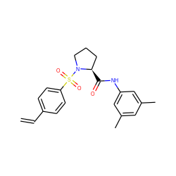 C=Cc1ccc(S(=O)(=O)N2CCC[C@H]2C(=O)Nc2cc(C)cc(C)c2)cc1 ZINC000261091193