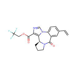 C=Cc1ccc2c(c1)C(=O)N1CCC[C@H]1c1c(C(=O)OCC(F)(F)F)ncn1-2 ZINC000103272694