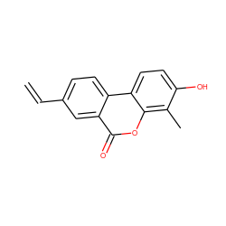 C=Cc1ccc2c(c1)c(=O)oc1c(C)c(O)ccc12 ZINC000028571164