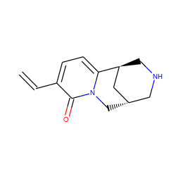 C=Cc1ccc2n(c1=O)C[C@H]1CNC[C@H]2C1 ZINC000101039370