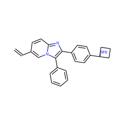 C=Cc1ccc2nc(-c3ccc(C4(N)CCC4)cc3)c(-c3ccccc3)n2c1 ZINC000199433447