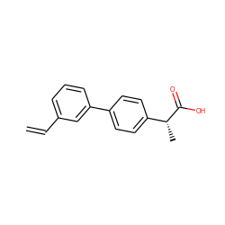 C=Cc1cccc(-c2ccc([C@@H](C)C(=O)O)cc2)c1 ZINC000026835680