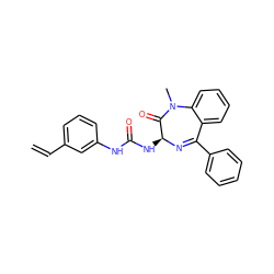 C=Cc1cccc(NC(=O)N[C@@H]2N=C(c3ccccc3)c3ccccc3N(C)C2=O)c1 ZINC000013732900