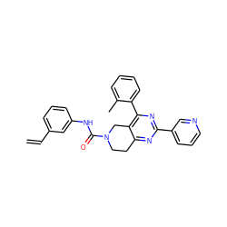 C=Cc1cccc(NC(=O)N2CCc3nc(-c4cccnc4)nc(-c4ccccc4C)c3C2)c1 ZINC000071332919