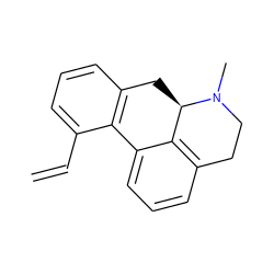 C=Cc1cccc2c1-c1cccc3c1[C@@H](C2)N(C)CC3 ZINC000013757614