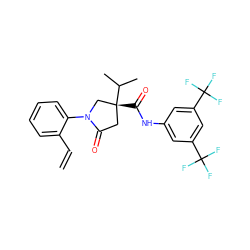 C=Cc1ccccc1N1C[C@](C(=O)Nc2cc(C(F)(F)F)cc(C(F)(F)F)c2)(C(C)C)CC1=O ZINC000198444449