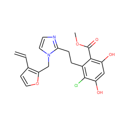 C=Cc1ccoc1Cn1ccnc1CCc1c(Cl)c(O)cc(O)c1C(=O)OC ZINC000653864180