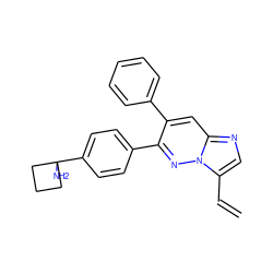 C=Cc1cnc2cc(-c3ccccc3)c(-c3ccc(C4(N)CCC4)cc3)nn12 ZINC000146874460