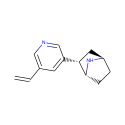 C=Cc1cncc([C@@H]2C[C@H]3CC[C@H]2N3)c1 ZINC000253689660