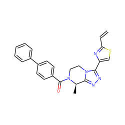 C=Cc1nc(-c2nnc3n2CCN(C(=O)c2ccc(-c4ccccc4)cc2)[C@@H]3C)cs1 ZINC000142905798