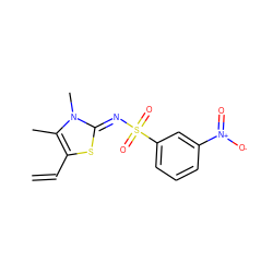 C=Cc1s/c(=N\S(=O)(=O)c2cccc([N+](=O)[O-])c2)n(C)c1C ZINC000014944865