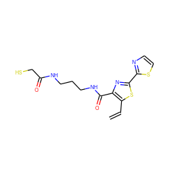 C=Cc1sc(-c2nccs2)nc1C(=O)NCCCNC(=O)CS ZINC000147377391