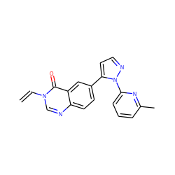 C=Cn1cnc2ccc(-c3ccnn3-c3cccc(C)n3)cc2c1=O ZINC000084615997