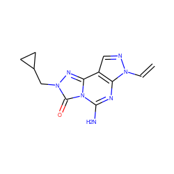 C=Cn1ncc2c1nc(N)n1c(=O)n(CC3CC3)nc21 ZINC000071316650