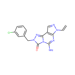 C=Cn1ncc2c1nc(N)n1c(=O)n(Cc3cccc(Cl)c3)nc21 ZINC000071297214