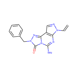 C=Cn1ncc2c1nc(N)n1c(=O)n(Cc3ccccc3)nc21 ZINC000071329238