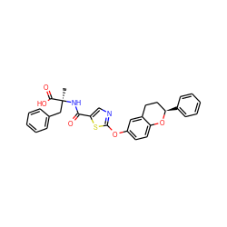 C[C@@](Cc1ccccc1)(NC(=O)c1cnc(Oc2ccc3c(c2)CC[C@@H](c2ccccc2)O3)s1)C(=O)O ZINC000145573737