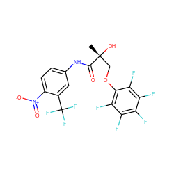 C[C@@](O)(COc1c(F)c(F)c(F)c(F)c1F)C(=O)Nc1ccc([N+](=O)[O-])c(C(F)(F)F)c1 ZINC000040330955