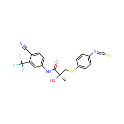 C[C@@](O)(CSc1ccc(N=C=S)cc1)C(=O)Nc1ccc(C#N)c(C(F)(F)F)c1 ZINC000013609012