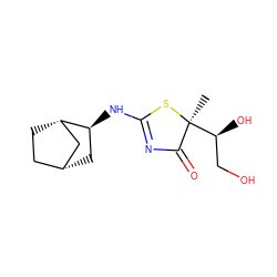 C[C@@]1([C@@H](O)CO)SC(N[C@H]2C[C@@H]3CC[C@H]2C3)=NC1=O ZINC000084616373