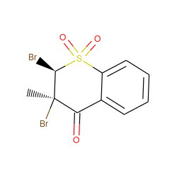 C[C@@]1(Br)C(=O)c2ccccc2S(=O)(=O)[C@@H]1Br ZINC000071296369