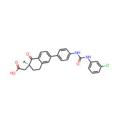 C[C@@]1(CC(=O)O)CCc2cc(-c3ccc(NC(=O)Nc4cccc(Cl)c4)cc3)ccc2C1=O ZINC000150150174