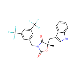 C[C@@]1(Cc2c[nH]c3ccccc23)OC(=O)N(Cc2cc(C(F)(F)F)cc(C(F)(F)F)c2)C1=O ZINC000013740648