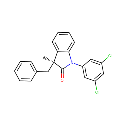 C[C@@]1(Cc2ccccc2)C(=O)N(c2cc(Cl)cc(Cl)c2)c2ccccc21 ZINC000001550238