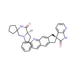 C[C@@]1(Cc2ccccc2)C(=O)NC2(CCCC2)CN1Cc1ccc2cc3c(cc2n1)C[C@]1(C3)C(=O)Nc2ncccc21 ZINC000169703599