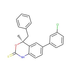 C[C@@]1(Cc2ccccc2)OC(=S)Nc2ccc(-c3cccc(Cl)c3)cc21 ZINC000013488874