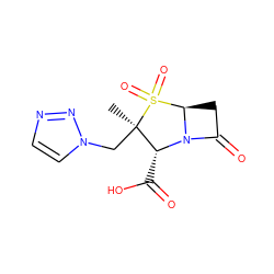 C[C@@]1(Cn2ccnn2)[C@@H](C(=O)O)N2C(=O)C[C@@H]2S1(=O)=O ZINC000000897245