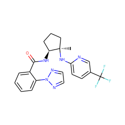 C[C@@]1(Nc2ccc(C(F)(F)F)cn2)CCC[C@@H]1NC(=O)c1ccccc1-n1nccn1 ZINC001772653090