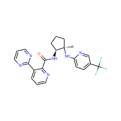 C[C@@]1(Nc2ccc(C(F)(F)F)cn2)CCC[C@@H]1NC(=O)c1ncccc1-c1ncccn1 ZINC001772618135